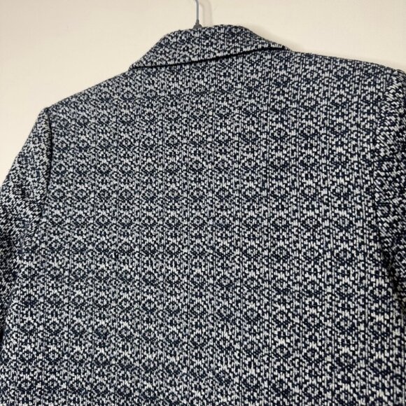 Nicole Bridger Ethically Made Tweed Wool Hemp Blend Color Block Blazer Coat Sz 4 - Picture 8 of 14